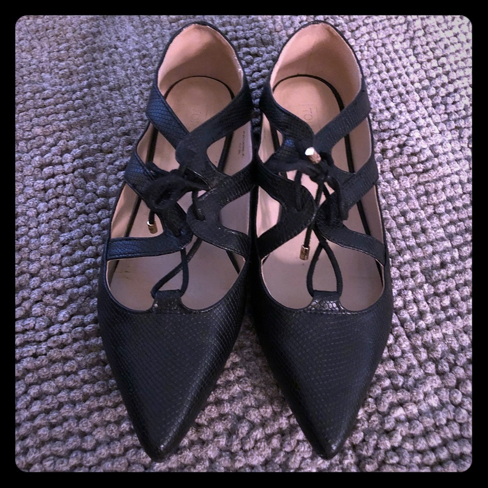 Topshop Flats 38 or 7.5 in Black Almost New